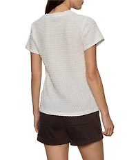 Sanctuary Pucker Up Perfect Tee Crew Neck Short Sleeve Textured Bubble Knit Top