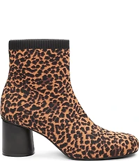 Sanctuary Rayna Leopard Print Stretch Knit Booties