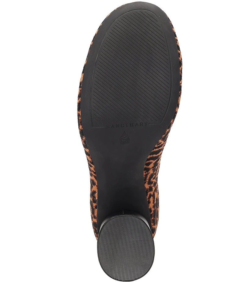 Sanctuary Rayna Leopard Print Stretch Knit Booties