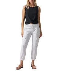 Sanctuary Rebel Cargo Ankle Mid Rise Relaxed Fit Pants