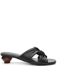 Sanctuary Reese Nappa Leather Knotted Cone Heel Slide Sandals