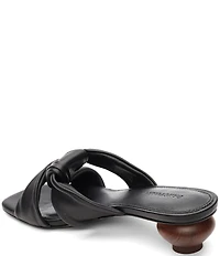 Sanctuary Reese Nappa Leather Knotted Cone Heel Slide Sandals