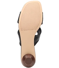 Sanctuary Reese Nappa Leather Knotted Cone Heel Slide Sandals