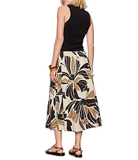 Sanctuary Sandbar Mixed Media Crew Neck Sleeveless Midi Dress