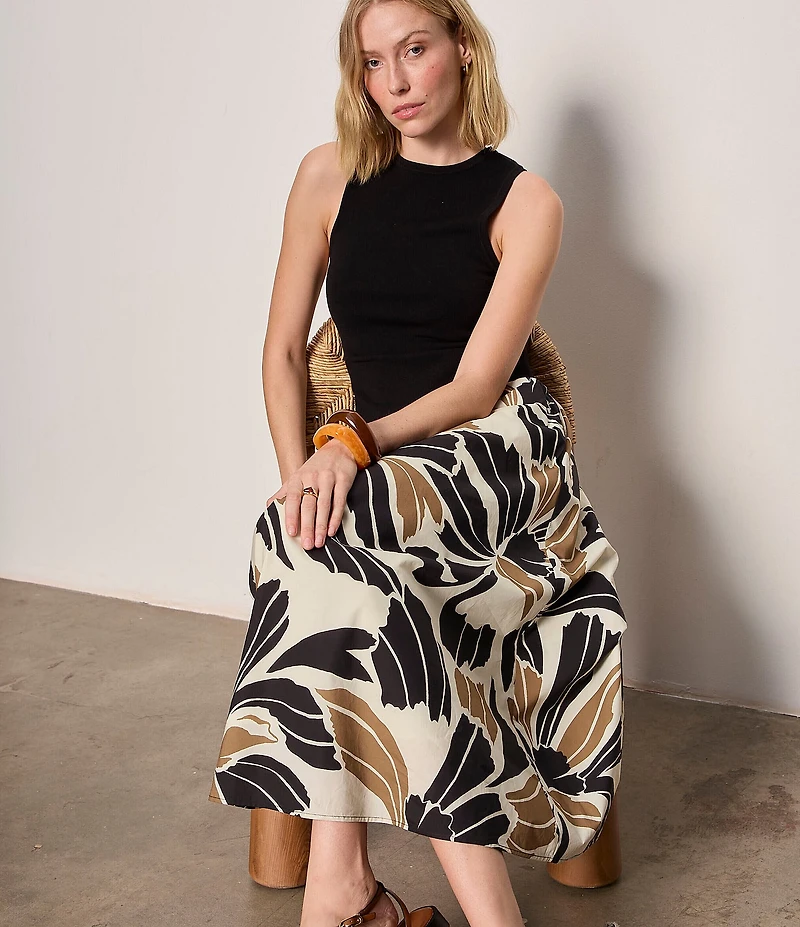 Sanctuary Sandbar Mixed Media Crew Neck Sleeveless Midi Dress