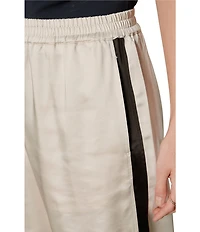 Sanctuary Satin Contrast Stripe Straight Leg Track Pants