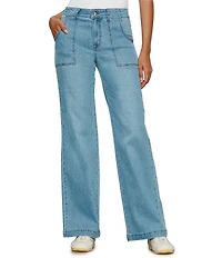 Sanctuary Sculpted Insider Wide Leg Denim Jeans