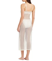 Sanctuary Sea Crochet Scoop Neck Maxi Slip Swim Cover-Up Dress