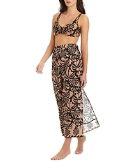 Sanctuary Shell We Side Slit Elastic Waist Crop Pant Swim Cover-Up
