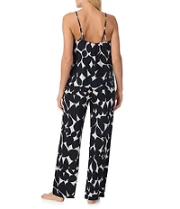 Sanctuary Sleeveless Round Neck Cami & Pants Woven Geo Print Pajama Set