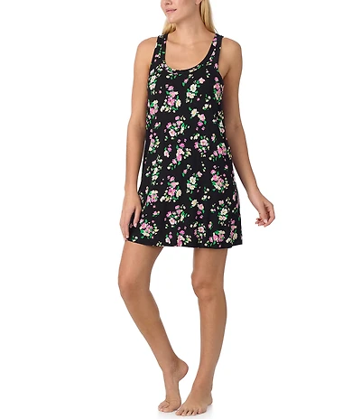 Sanctuary Sleeveless Round Neck Knit Floral Print Chemise