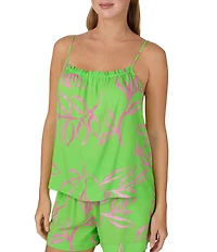 Sanctuary Sleeveless Round Neck Woven Floral Print Shorty Pajama Set