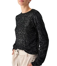 Sanctuary Sparkle Together Crew Neck Long Sleeve Top