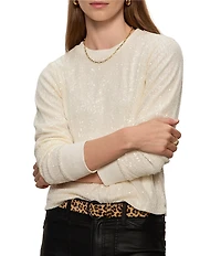 Sanctuary Sparkle Together Crew Neck Long Sleeve Top
