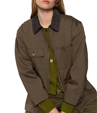 Sanctuary Spread Corduroy Collar Long Sleeve Barn Jacket