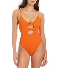 Sanctuary Stay Connected Front Cut-Out One Piece Swimsuit