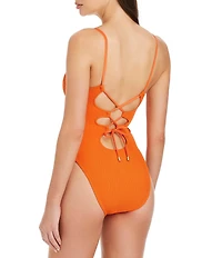 Sanctuary Stay Connected Front Cut-Out One Piece Swimsuit