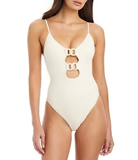Sanctuary Stay Connected Front Cut-Out One Piece Swimsuit