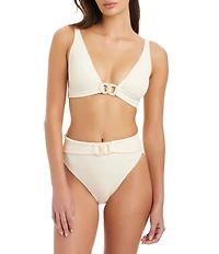 Sanctuary Stay Connected Long Line Triangle Swim Top