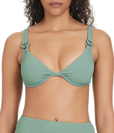 Sanctuary Stay Connected V-Neck Underwire Bra Swim Top