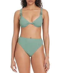 Sanctuary Stay Connected V-Neck Underwire Bra Swim Top