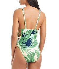 Sanctuary Summer Breeze Side Cut-Out V-Neck Tank One Piece Swimsuit