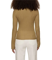 Sanctuary Textured Knit Boatneck Long Sleeve Top