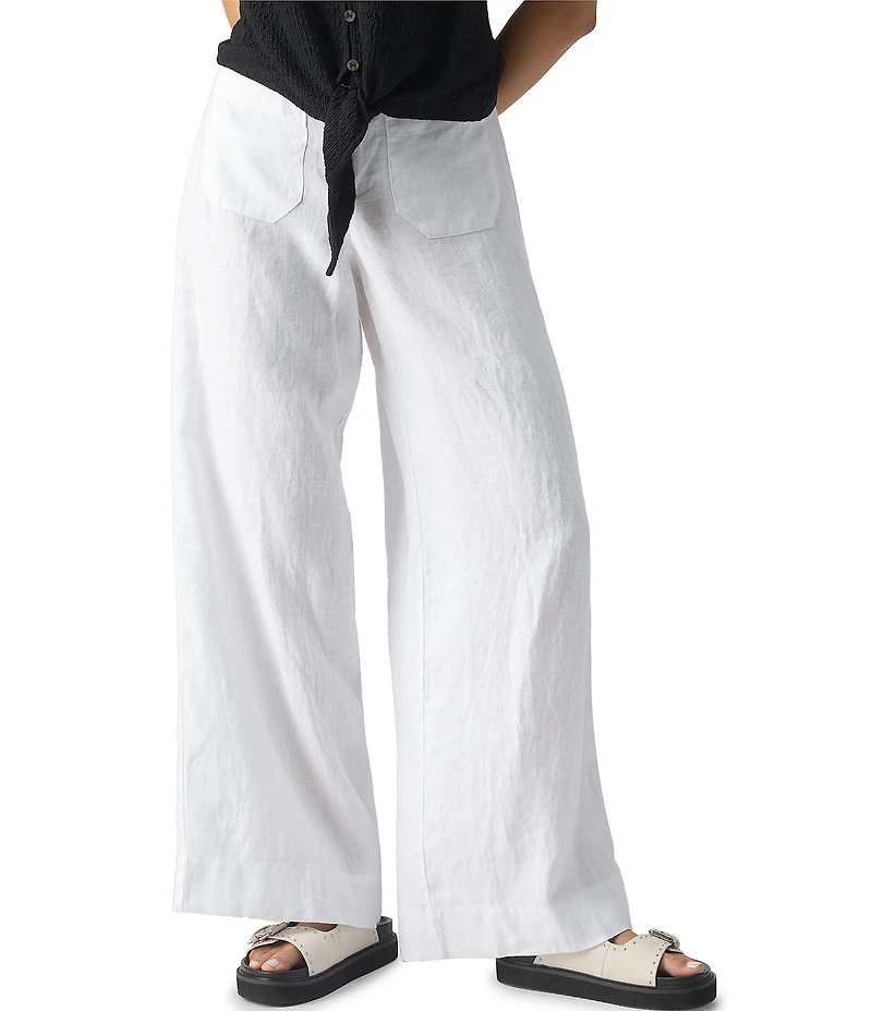 Sanctuary The Linen Marine Wide Leg Pants