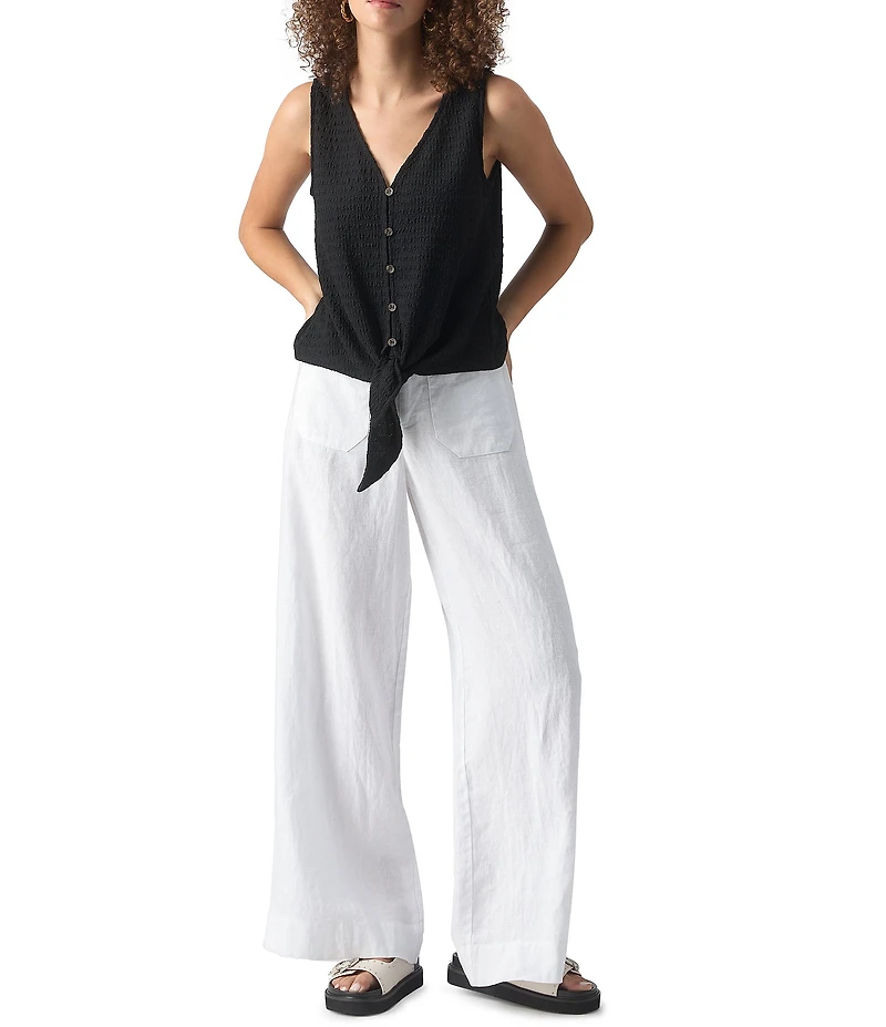 Sanctuary The Linen Marine Wide Leg Pants