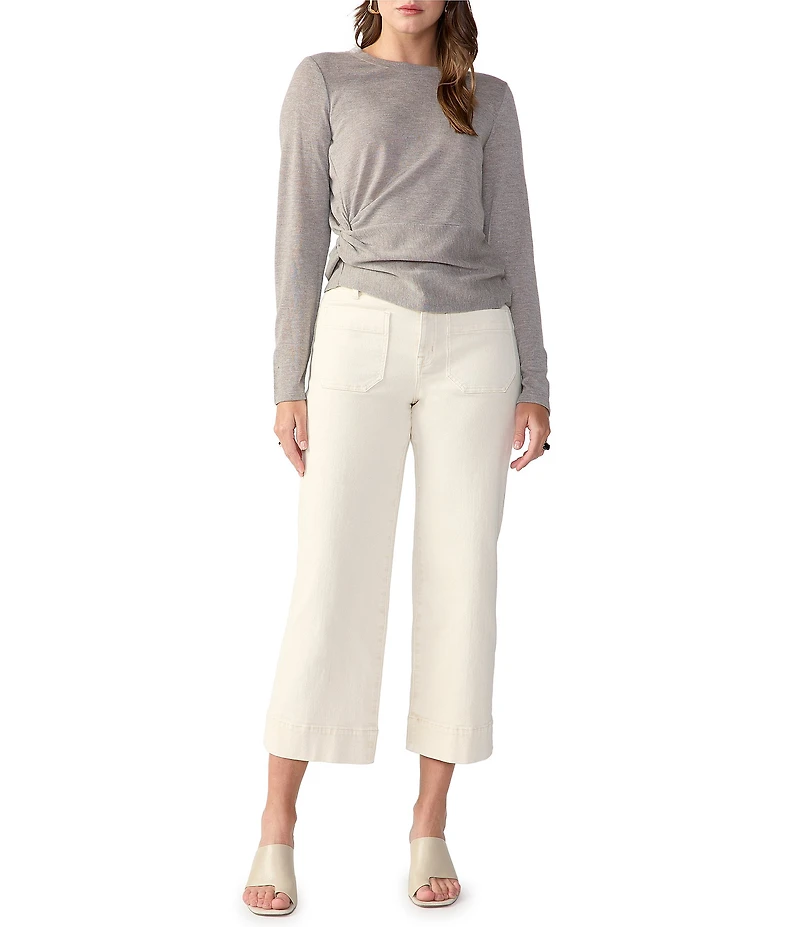Sanctuary The Marine Comfort Stretch Cropped Wide Leg Jeans