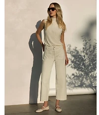 Sanctuary The Marine Comfort Stretch Cropped Wide Leg Jeans
