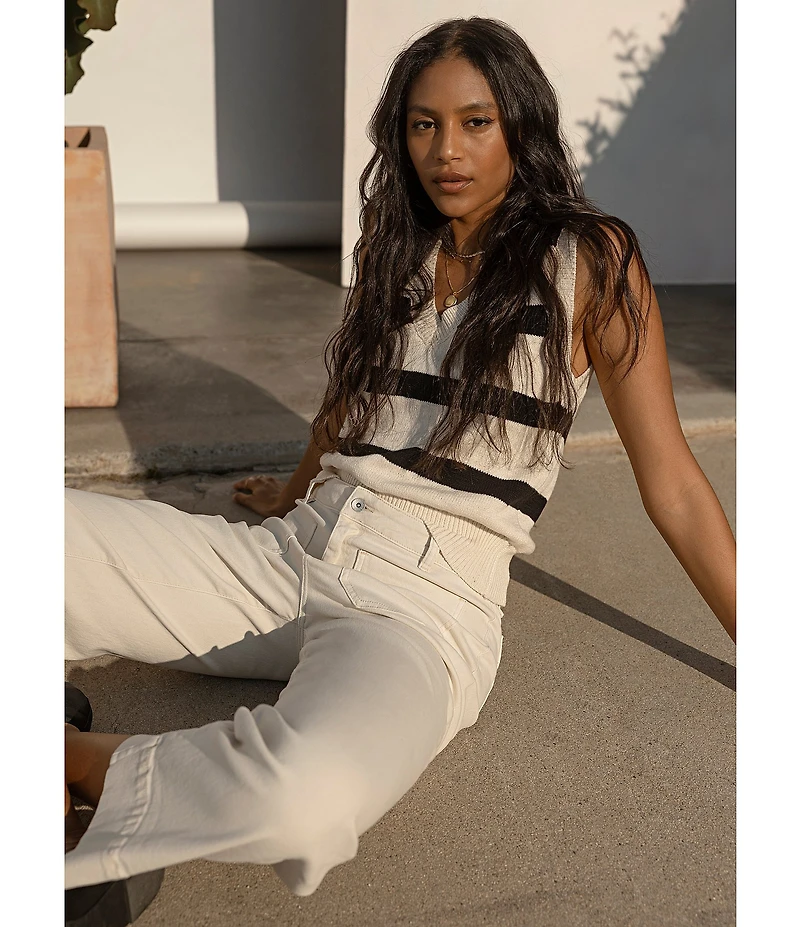 Sanctuary The Marine Comfort Stretch Cropped Wide Leg Jeans