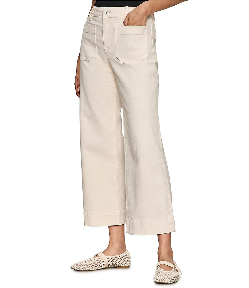 Sanctuary The Marine Comfort Stretch Cropped Wide Leg Jeans