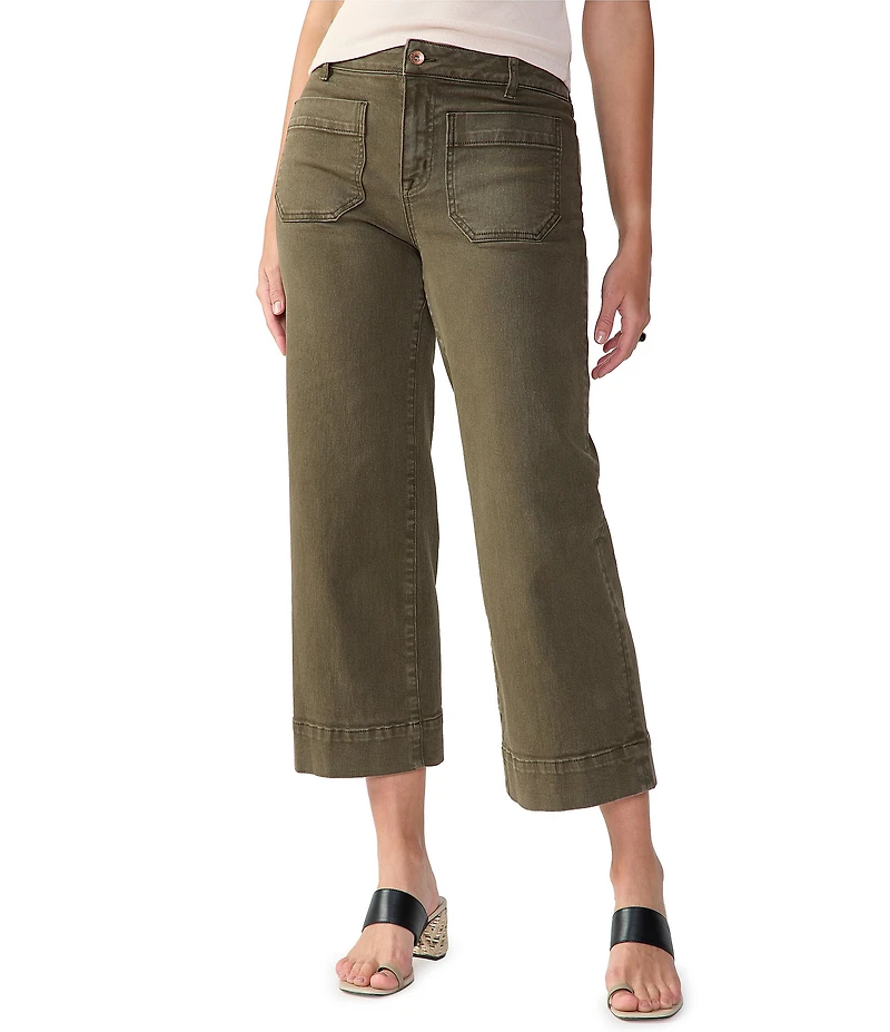 Sanctuary The Marine Comfort Stretch Cropped Wide Leg Jeans