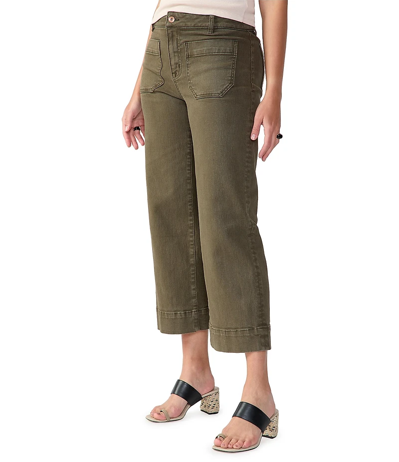 Sanctuary The Marine Comfort Stretch Cropped Wide Leg Jeans