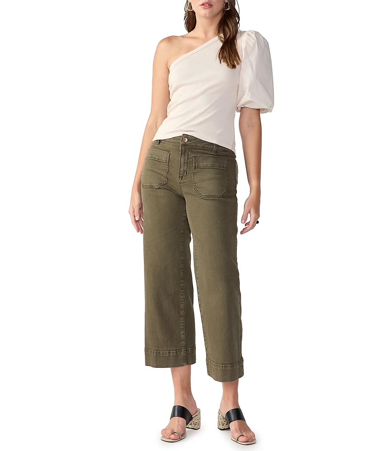 Sanctuary The Marine Comfort Stretch Cropped Wide Leg Jeans