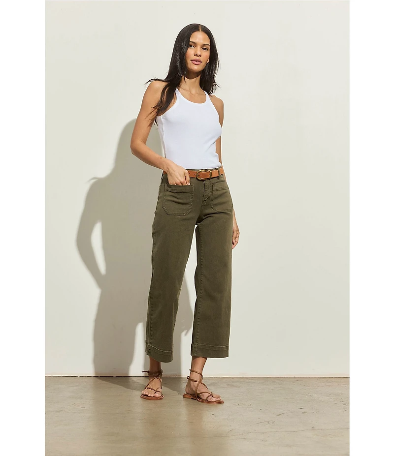 Sanctuary The Marine Comfort Stretch Cropped Wide Leg Jeans