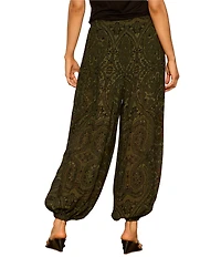 Sanctuary The Moment Volume Paisley Printed Pull-On Georgette Pants