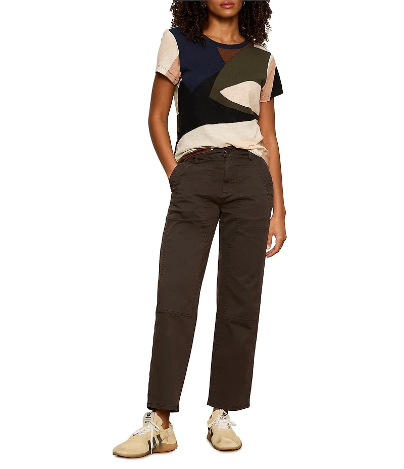 Sanctuary The Perfect Tee Chromatique Printed Crew Neck Short Sleeve Top