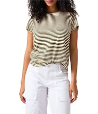 Sanctuary The Perfect Tee Crew Neck Print Short Sleeve Top