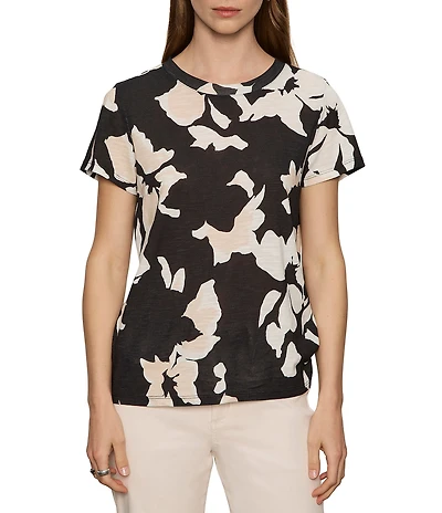 Sanctuary The Perfect Tee Floral Print Crew Neck Short Sleeve Tee
