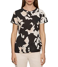 Sanctuary The Perfect Tee Floral Print Crew Neck Short Sleeve Tee