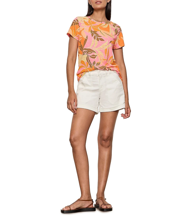 Sanctuary The Perfect Tee Floral Print Crew Neck Short Sleeve Top