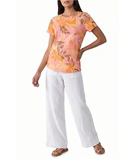 Sanctuary The Perfect Tee Floral Print Crew Neck Short Sleeve Top