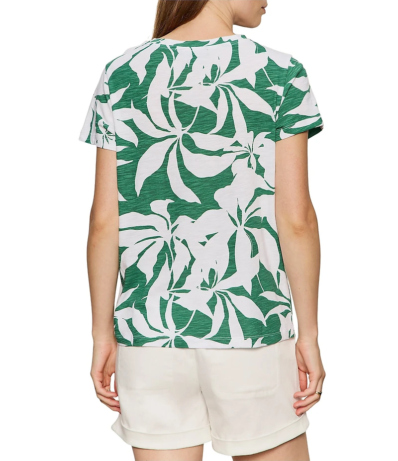 Sanctuary The Perfect Tee Floral Printed Crew Neck Short Sleeve Top