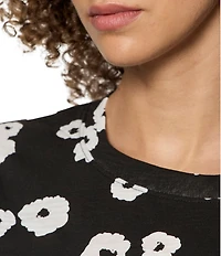 Sanctuary The Perfect Tee Petite Floral Printed Crew Neck Short Sleeve Top