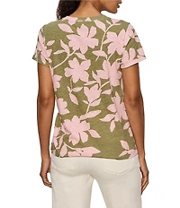 Sanctuary The Perfect Tee Pink Silhouette Printed Crew Neck Short Sleeve Top