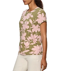Sanctuary The Perfect Tee Pink Silhouette Printed Crew Neck Short Sleeve Top