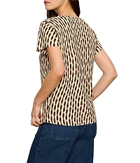Sanctuary The Perfect Tee Printed Crew Neck Short Sleeve Top