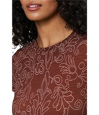Sanctuary The Perfect Tee Printed Crew Neck Short Sleeve Top